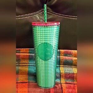 🍉 Starbucks 2023 watermelon grid venti cold cup